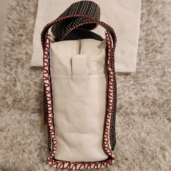 AUTHENTIC BALENCIAGA Scaffold Leather Tote Bag, Multi - Picture 9 of 16